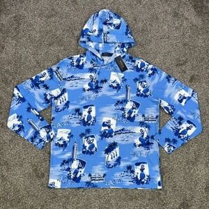 Polo Ralph Lauren Aloha Mens Large‎ Tropical Jersey T-Shirt Hoodie Long Sleeve